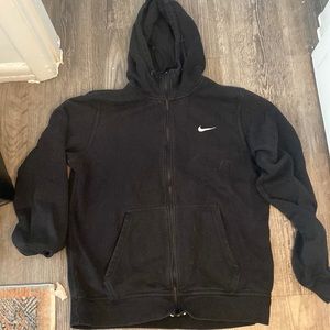 Black nike zip up hoodie
